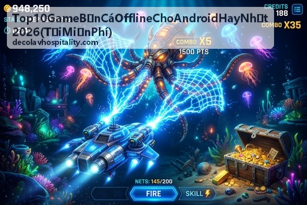 Top 10 Game Bắn Cá Offline Cho Android Hay Nhất 2026 với thế giới đại dương